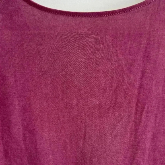 Green Envelope 3/4 Length Sleeve Zippered Blouse, Wine/Berry, Size Medium - Picture 13 of 16